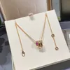 Serpentine Pendant Series designer necklace for woman gemstone T0P quality Gold plated 18K brand designer European size 925 silver with box 025