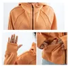 LU 정렬 레몬 재킷 후드 코트 후드 스웨트 셔츠 복장 최신 까마귀 대형 Fullzip Short Hooded Coat Womens Fall and Winter Sports Plus Velvet Yoga Jogg