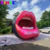 Toptan 4.5x4m (15x13.2ft) üfleyici inanılmaz dev açık şişme ağız modeli kırmızı seksi dudaklar balon kulübü pub parti olay dekorasyonu, müzik sahne dekor fikirleri