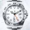 СКИДКА 28% на часы Watch 2, выбор цвета, механизм 42 мм, модифицированные часы Asia 2813 Explorer, белый циферблат, черный II, мужские часы2388