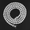 Beliebte 4 mm VVS Lab Diamant Tenniskette 925 Sterling Silber Moissanit Full Iced Out Hip Hop Halskette