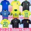 Maglie da calcio sportive brasiliane L.PAQUETA NEYMAR VINI JR.Maglia da calcio P.COUTINHO RICHARLISON G.JESUS T.SILVA BRUNO G. PELE CASEMIRO uomo donna bambino set maglia