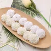 50 pçs 5cm pompom flores de seda artificial cabeça hortênsia casa decoração de casamento diy scrapbooking grinaldas de flores falsas 240228