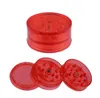 Smoking Accessories Plastic herb crusher grinders 3 parts 60mm tobacco acrylic grinder