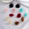 Boucles d'oreilles élégantes en tissu dentelle pour femmes, breloques tendance, décoration de mariage sur l'oreille, bijoux à la mode, cadeau pour dame, 2024