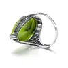 Trendy Peridot Ring Marquise Gemstones Real 925 Sterling Silver Rings For Women Birthstone August Engagement Silver 925 Jewelry 240228