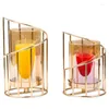 Candle Holders Golden Metal Holder Multifunctional Glass Vase Dining Table Decoration Modern Home