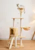 Scratchers Cat Climbing Frame Integrated Nest Tree Tower Shelf Large Sisal Toy Jumping Platform Scrapers Cats Toys for Pets Wall Wood Pet