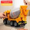 Camion miscelatore di grandi dimensioni Transporter City Engineering Vehicle Set Grande gru Musica leggera Auto giocattolo Ragazzo bambino Regalo educativo 240223