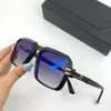 8039 Occhiali da sole sfumati oro nero / grigio squadrati uomo donna occhiali di lusso occhiali da sole UV400 Eyewear