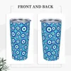 Tumblers Grego Mau Olho Aço Inoxidável Tumbler Azul Magia Viagem Carro Canecas Grande Capacidade Caneca Térmica Frio e Leite Chá Garrafa de Água