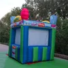 5x5x3.5mH (16.5x16.5x11.5ft) Outdoor Advertising Inflatable Candy Booth with Strip Form China For Sales kiosk Decorations