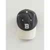 Bollmössor Fashion ColorBlock Letter Brodery Soft Peaked Cap 2024 Men's and Women's Casual Baseball Wide Brim