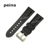 22mm 24mm man ny toppklass Black Diving Silicone Rubber Watchbands rem för Panerai277x