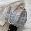 Akşam çantaları yaratıcı tatlı pu deri kafes küçük el çantası şerit Koreli haberci omuz kadın altı koltuk çantası