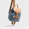 The new denim floral backpack is a stylish mini backpack 22*27*13