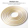 Sprinklers 5 / 10pcs 1030cm décor de maison bambou BAMNE Circle en bois rond Catcher bricolage Hoop pour fleur Couronne de jardin Décor de plante de jardin suspendue