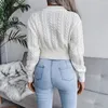 Women's Sweaters Knit White Sweater Long Sleeve Crew Neck Pullover Women Jumper Soft Girls Autumn Winter Thick & Warm Knitwear