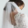 Bruids Veils Pearl Light Ivory Cathedral Veil 1 Laag Luxe Soft Tule Trim en Comb Wedding Accessories5576441