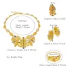 Women Necklace Earrings Ring Bracelet Jewelry Set Bud Pendant Gold Plated Luxury Nigeria Dubai Gold Jewelry Set Women 240221