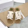 2024 Designer Damesmode Slippers Woody Flat Mule Dames Sandalen Huisplatform Slider Zomermerk Dagelijkse slijtage Schoenen Strand Indoor Slipper Slippers Maat 35-42