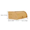 Plates 1pc Bread Box Basket Wooden Storage Boxes Kitchen Counter Organizer