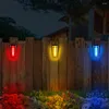 Applique murale colorée contrôle de la lumière décor de jardin extérieur LED étanche pour cour charge solaire