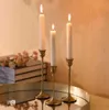 Shenzhu European Style Metal Candle Holders Simple Golden Wedding Decoration Bar Party Living Room Decor Home Decele Candlestick