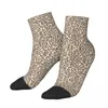 Herrstrumpor Polyester Low Tube Leopard Skin Print andningsbar Casual Short Sock