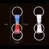 Schlüsselanhänger, 2 Stück, robust, mit drei Schlüsselringen, Schnellverschluss, abnehmbarer, auseinanderziehbarer Schlosshalter, Zubehör