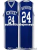 Factory Outlet 24 Jamal Mashburn Kentucky Wildcats Basketball-Trikots, Stickerei genäht, personalisierbar, individuell, beliebige Größe und Name J1943238