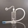Gros petit brûleur à mazout en verre Bong clair Pyrex bouteille épaisse barboteur tuyau d'eau recycleur portable Ashcatcher Bong avec tuyau à ongles d'huile et tube en silicone