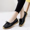 Casual Shoes Maogu Leather Flat Loafers Sewing Ladies Shoe Female Shallow Moccasins Woman Footwear Sapatos Femininos 2024 Women