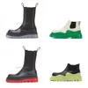 Alta Qualidade Bottega Botas Designer Bottega Sapatos Mulheres Sapatilhas Pneu Lug Sole Plataforma Chelsea Contraste-Sola Botas De Couro Inverno Neve Homens Mulheres 693