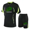 2024 NYA SUMMER CASUAL HERRENS PRINTED T-shirt Shorts Set Breattable Two-Piece Sportswear Gymkläder som kör bollsportkläder