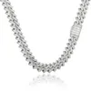 Hip Hop Iced Out ketting Sterling Zilver 925 Baguette Moissanite Diamond Cubaanse schakelketting