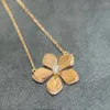 Chains 2024 Classics High Quality Luxury Jewelry Neckalces For Women Pure 925 Sliver Wild Gold Flower Rose Pendant CZ