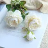 Fleurs de roses occidentales artificielles artificielles 3 têtes de pivoine fête de mariage décor à la maison matériaux en soie fleur de pivoine fausses fleurs de roses 2024303
