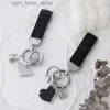 Keychains 2023Designer Black Key Accessories Keyring Keychains Heart Letter Luxury Pattern Keychain 240303