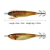 14pcs Luminous Horizontal Squid Jig Wood Shrimp Squid Hook Artificial Bait Octopus Cuttlefish Shrimp Saltwater Hard Bait Tackle 240223