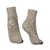 Herrstrumpor Polyester Low Tube Leopard Skin Print andningsbar Casual Short Sock