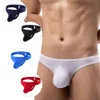 Tanga masculina sexy camiseta cintura baixa seda gelo verão juventude roupa interior 801049