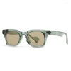 Солнцезащитные очки SOEI Ретро Женские квадратные модные панк-заклепки градиентных оттенков UV400 Мужские трендовые темно-синие солнцезащитные очки