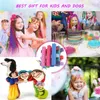 Temporary 24 couleurs Hair Chalk Set Crayons pour enfants et animaux de compagnie Chien Lavable Nontoxic Dye Art Tools Styling outils Party 240226