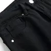 Moda erkek hip hop yok etti yırtık sıska dilenci pantolon sonbahar yüksek kaliteli erkek katı delik kalem denim pantolon 240227