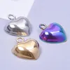 Charms 5st Creative rostfritt stål Hjärta söt kärlek hänge för smycken som gör diy halsband handgjorda kvinnor gåvor