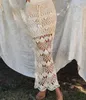 Schorten Bohemen Gehaakte Kintted Lange Maxi Rok Vrouwen Vintage Katoen Uitgehold Rokken Dames Zomer Strand Potlood 2204229138171