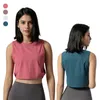 Camisas activas para mujer, camiseta sin mangas, Yoga, Fitness, gimnasio, blusa holgada, camisa sin mangas, entrenamiento, ropa para correr, chaleco deportivo informal, ropa deportiva