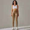 Lu Align Pant Traje de yoga negro Pantalones de PU Pantalones de cintura alta Cuero Sexy Cálido Invierno Leggings Pantalones de lana Mujeres Grueso Estiramiento Jogger Gry Lu-08 2024