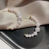 Brincos de parafuso prisioneiro coreano elegante grande pequena pérola para mulheres encantadores acessórios de noivado de casamento moda jóias presente